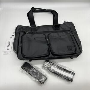 IHKWIP Cargo Catchall Tote with Two Crossbody Metallic Black